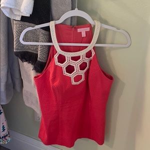 Pink and white lily pulitzer top